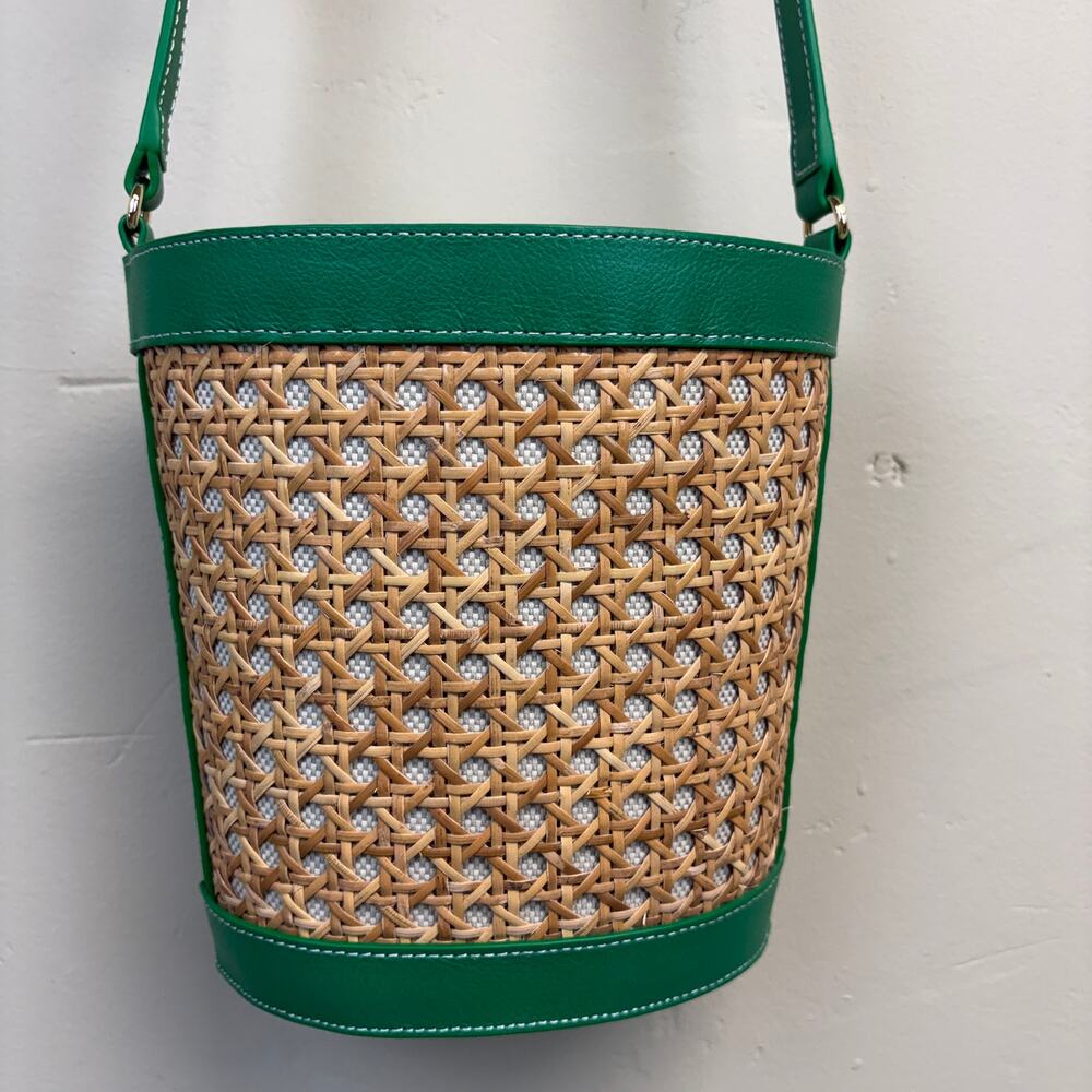NWOT Talbots Rattan Basket Crossbody Bag - Picture 4 of 8